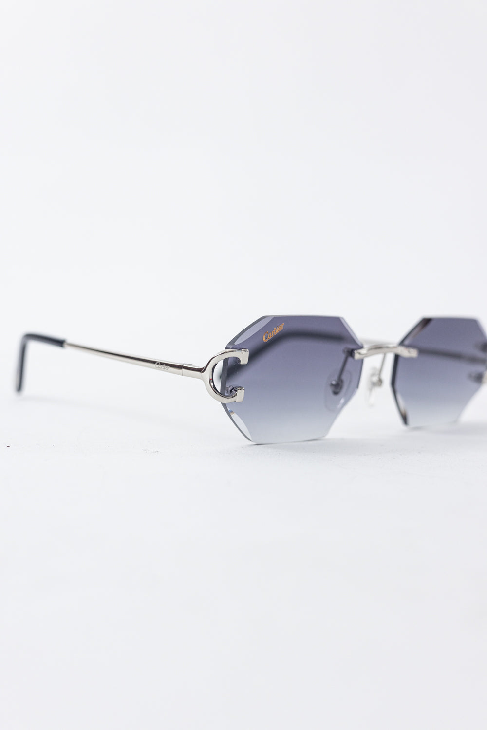 CARTIER Classis C Sunglasses Black/Silver