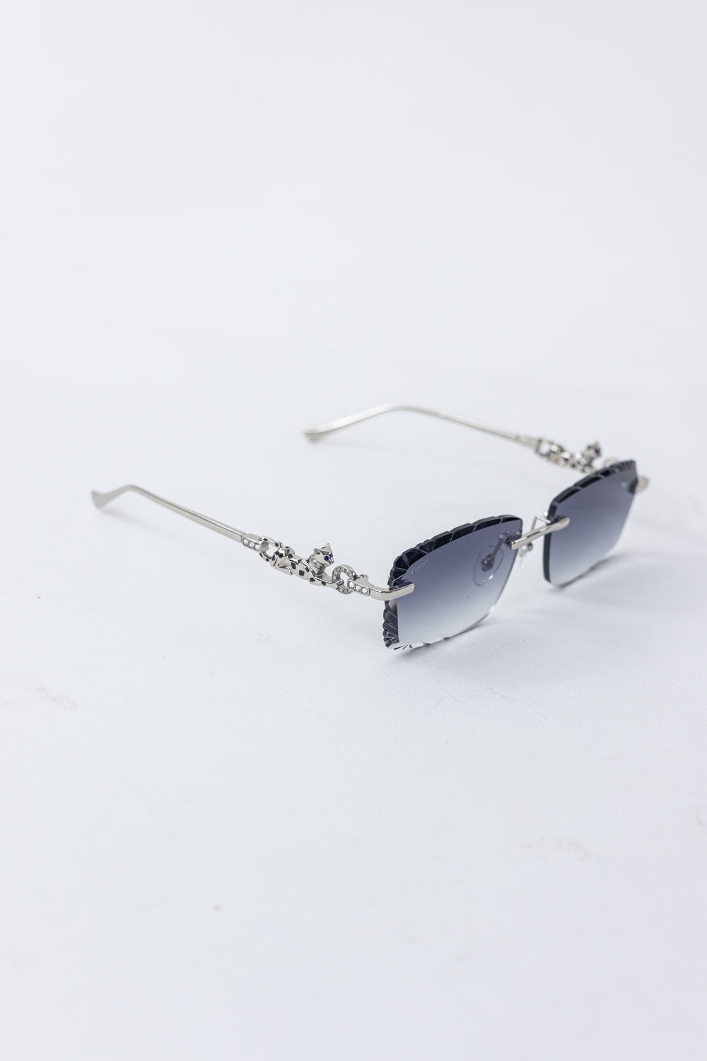 CARTIER Phantere Rimless Sunglasses Black
