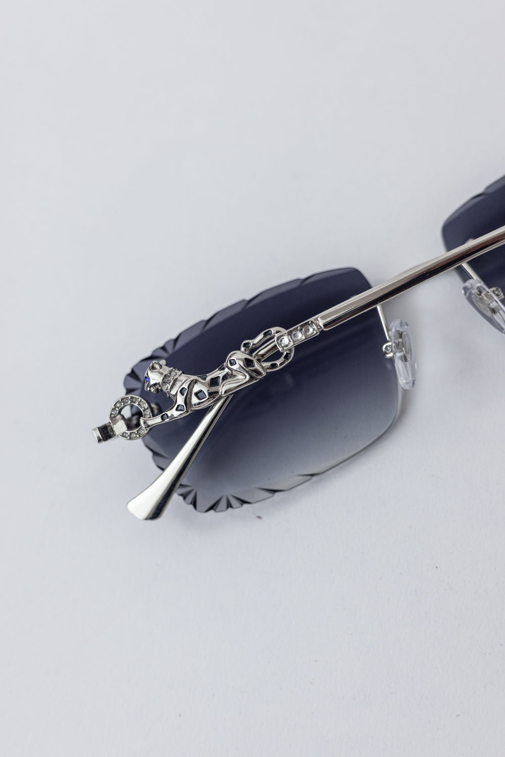 CARTIER Phantere Rimless Sunglasses Black