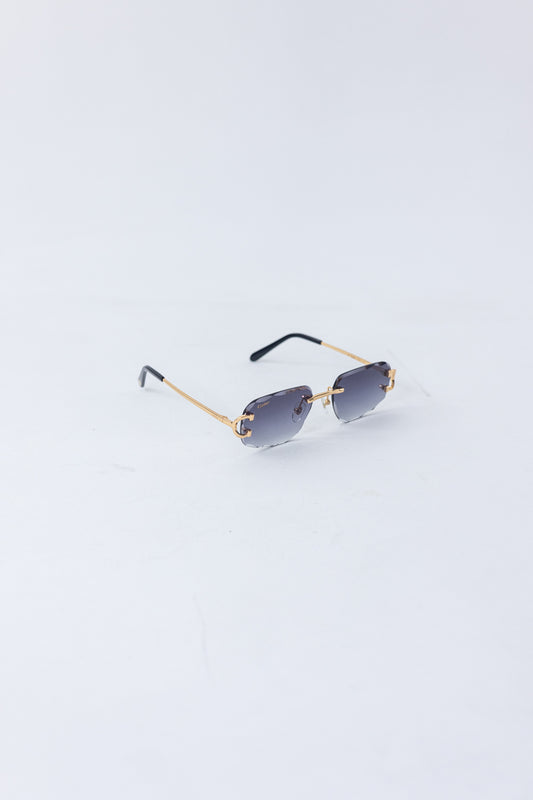 SIGNATURE C DE CARTIER SUNGLASSES / Black-Gold