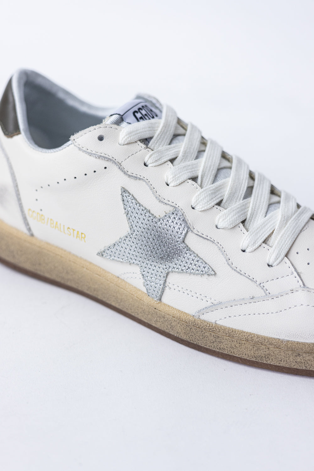 Golden Goose Ball Star in white silver star