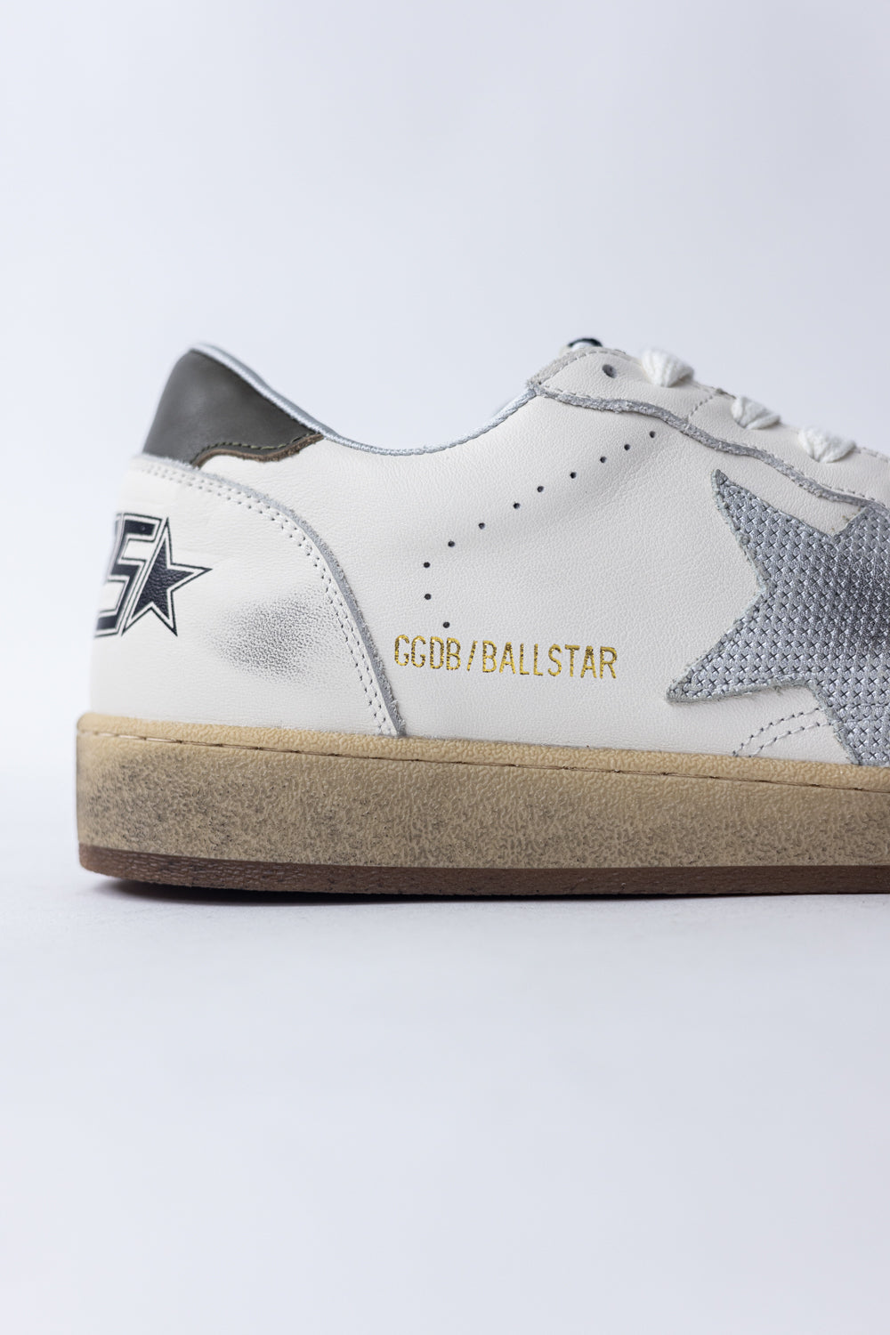 Golden Goose Ball Star in white silver star