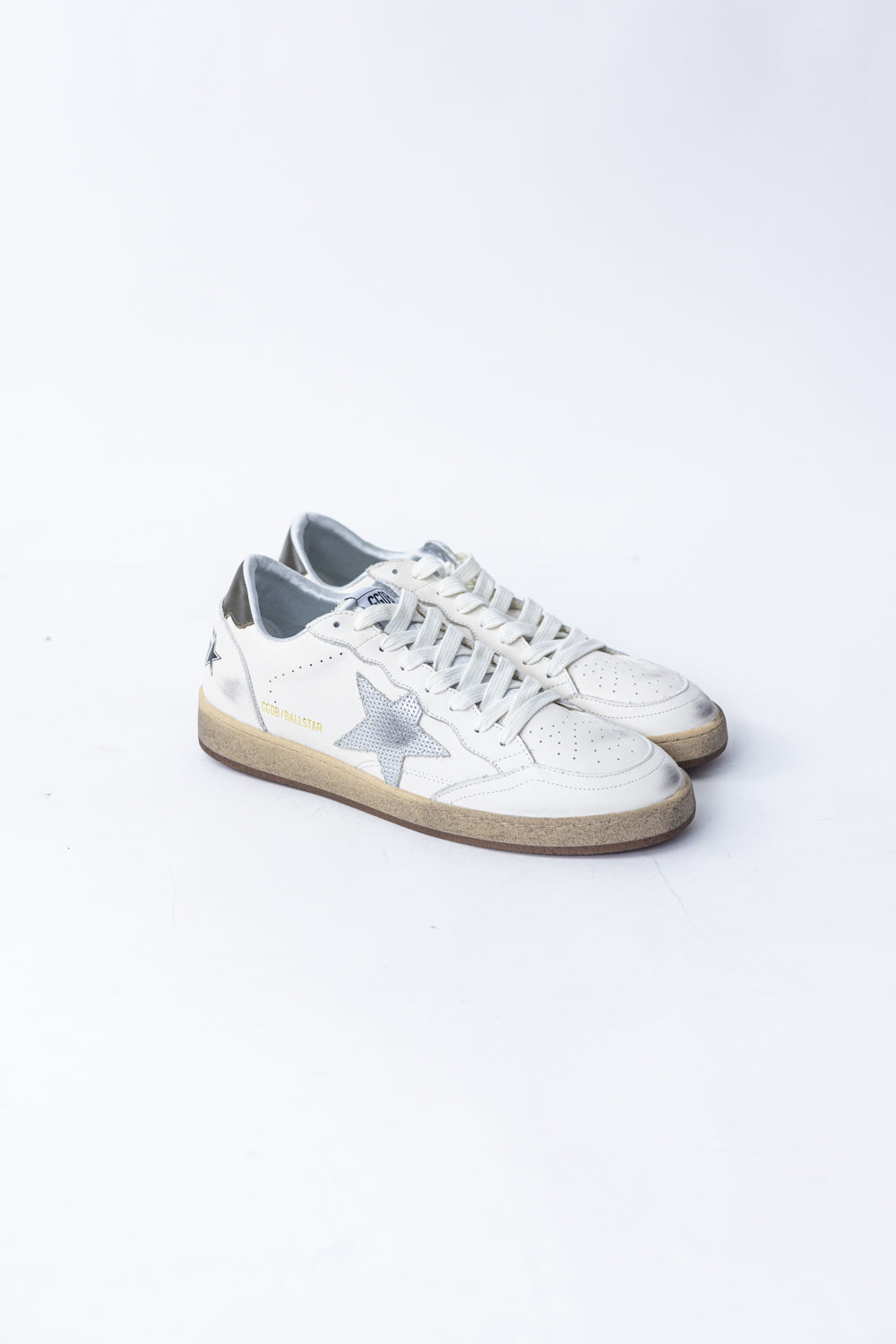 Golden Goose Ball Star in white silver star
