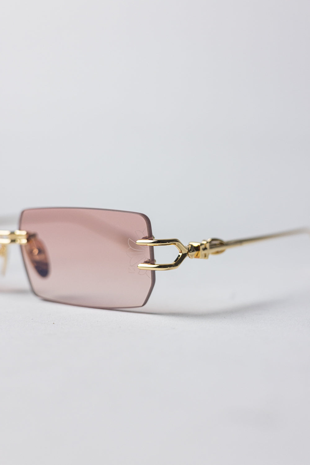 Chrome Hearts Rimless Pink/Gold Glasses