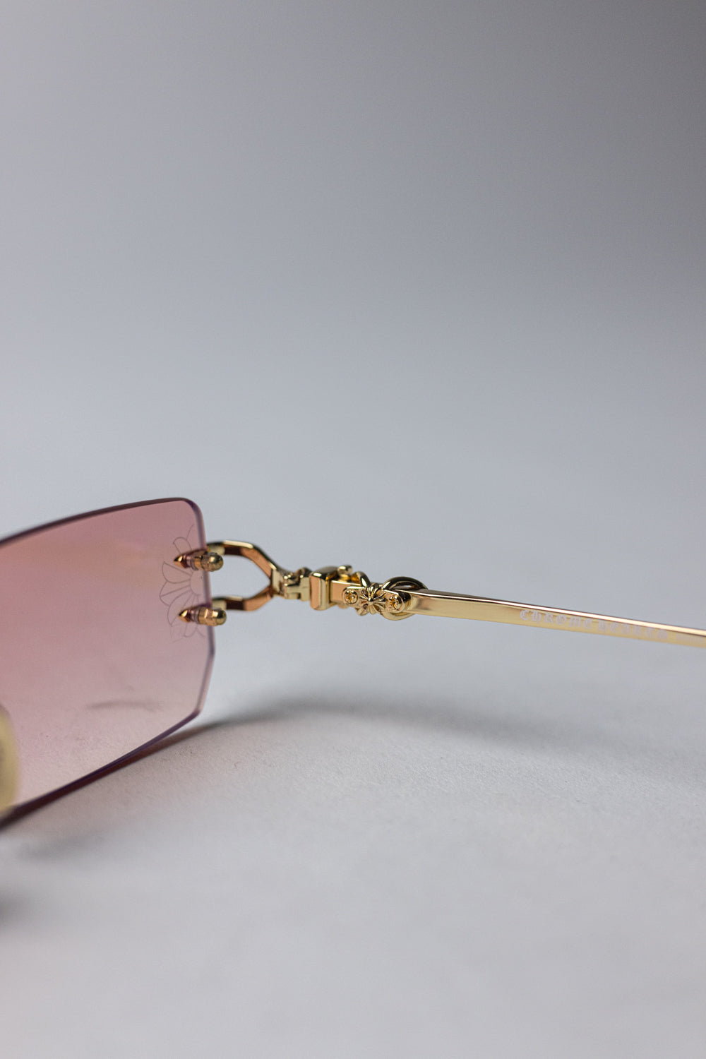 Chrome Hearts Rimless Pink/Gold Glasses