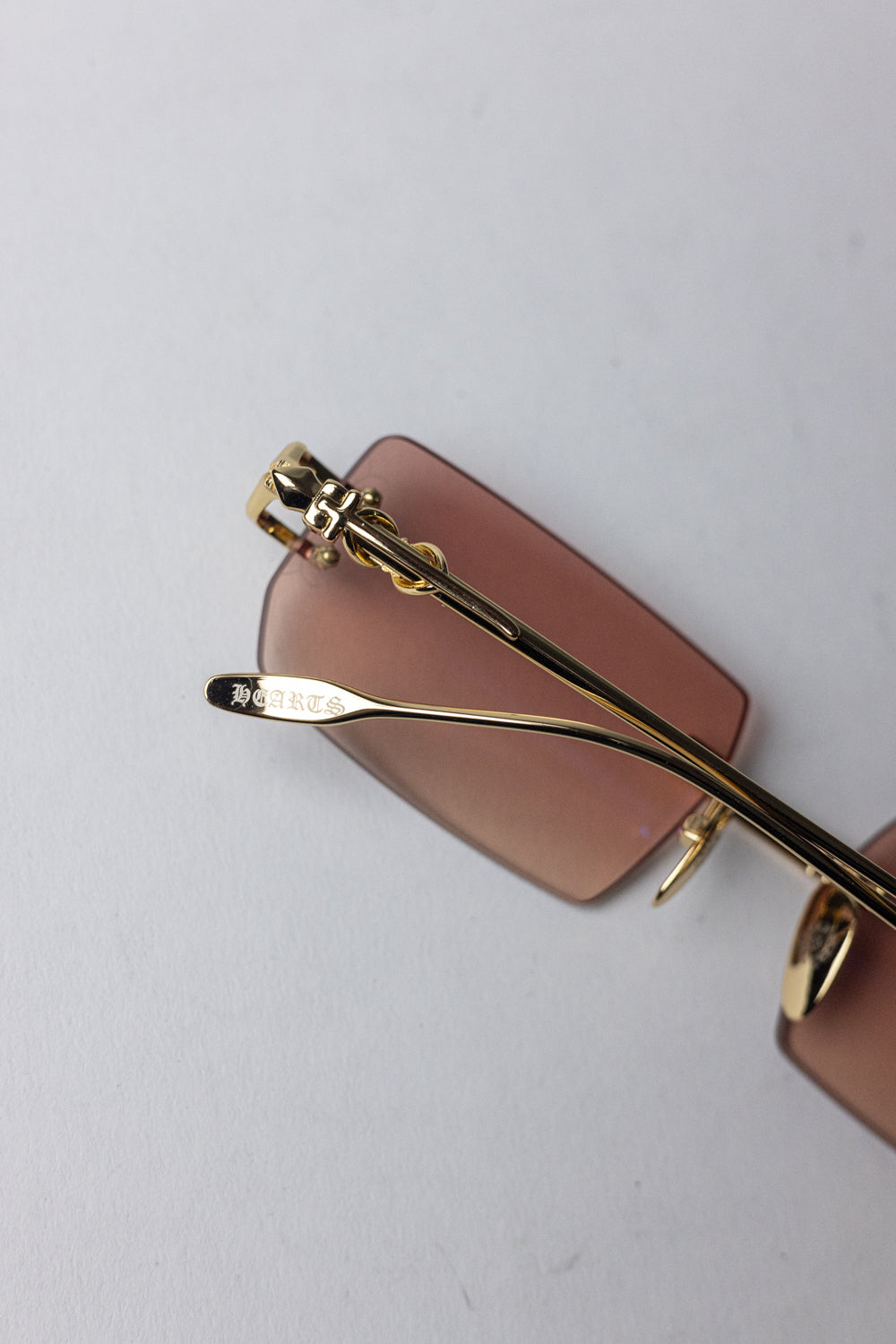 Chrome Hearts Rimless Pink/Gold Glasses