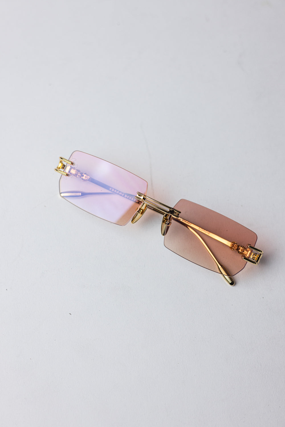 Chrome Hearts Rimless Pink/Gold Glasses