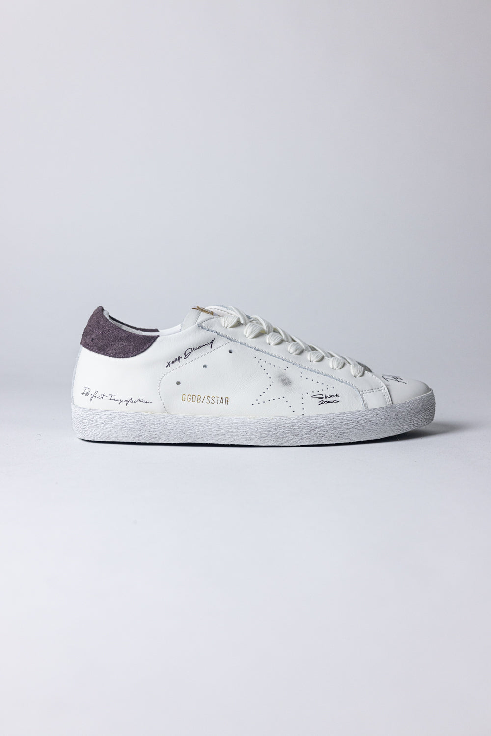 Golden Goose Men's White Leather Super-Star Skate Trainers