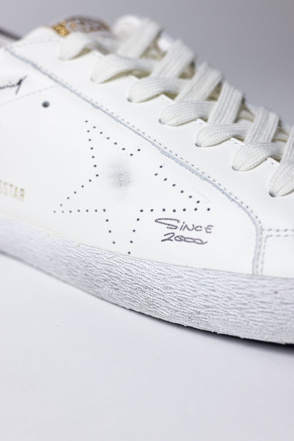 Golden Goose Men's White Leather Super-Star Skate Trainers