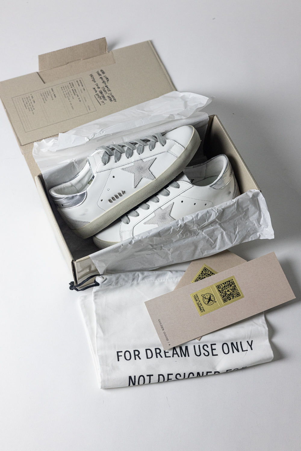 Golden Goose Super-Star White Silver