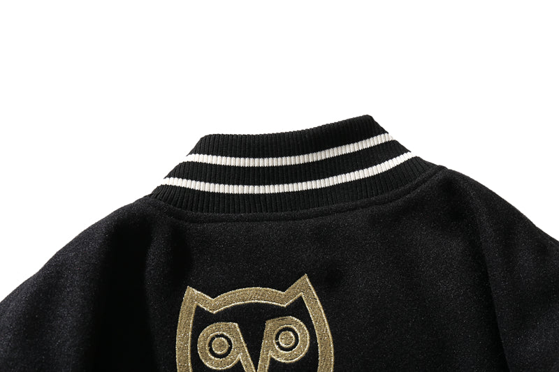 BAPE x OVO Varsity Jacket Black