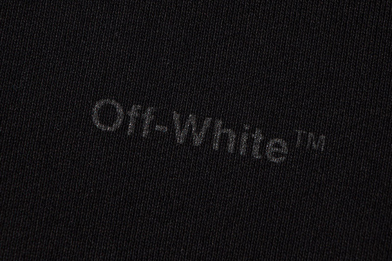 OFF-WHITE RUBBER STRIPES SKATE CREW HOODIE Black