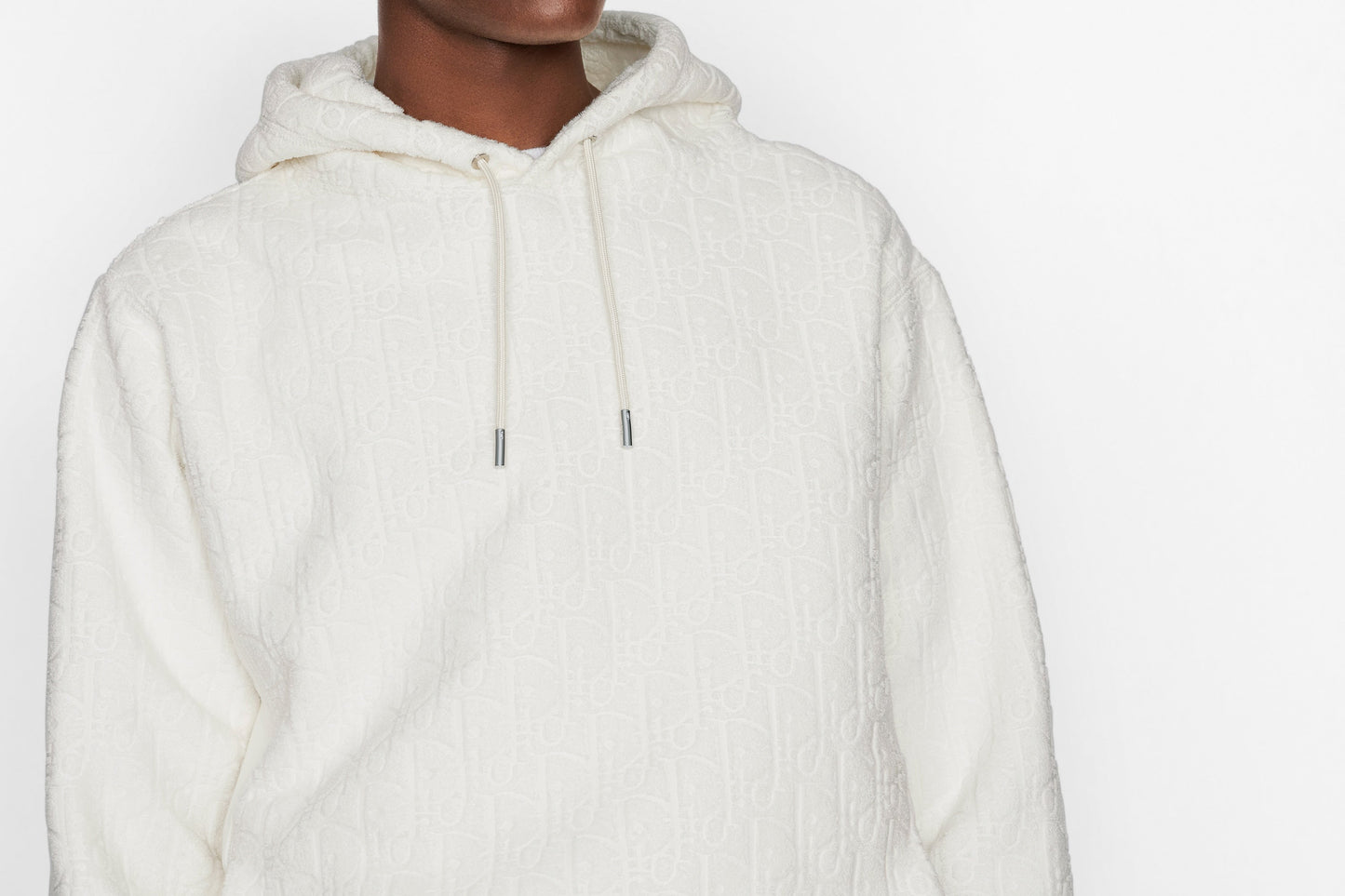 Dior Dior Oblique Hooded Sweatshirt Relaxed Fit White Cream