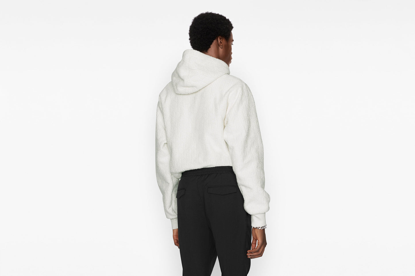 Dior Dior Oblique Hooded Sweatshirt Relaxed Fit White Cream