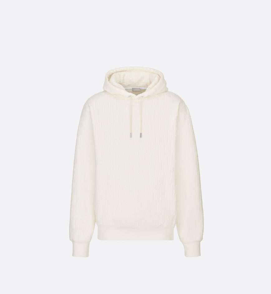 Dior Dior Oblique Hooded Sweatshirt Relaxed Fit White Cream