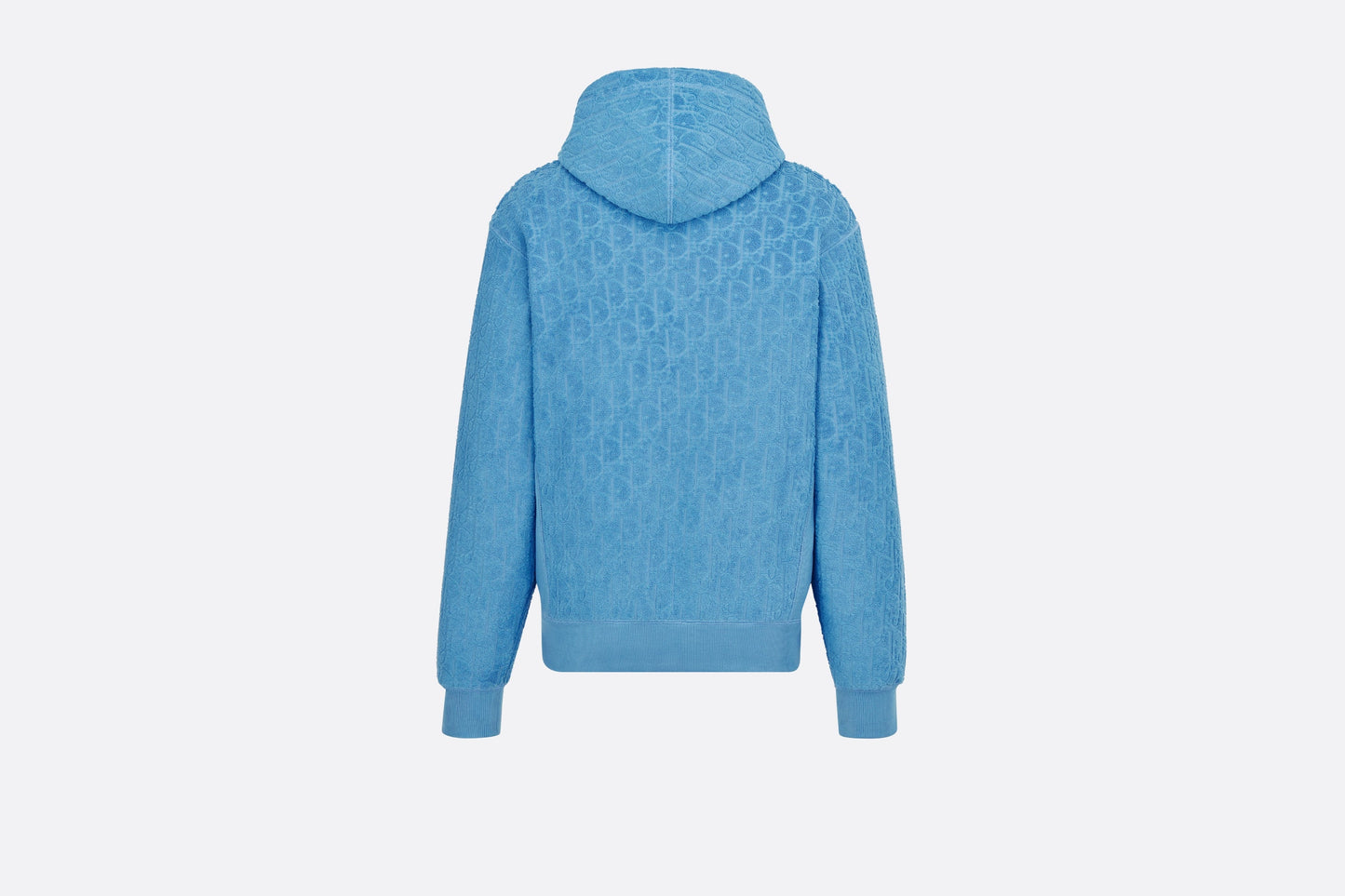 Dior Oblique Hooded Sweatshirt Relaxed Fit Blue Terry