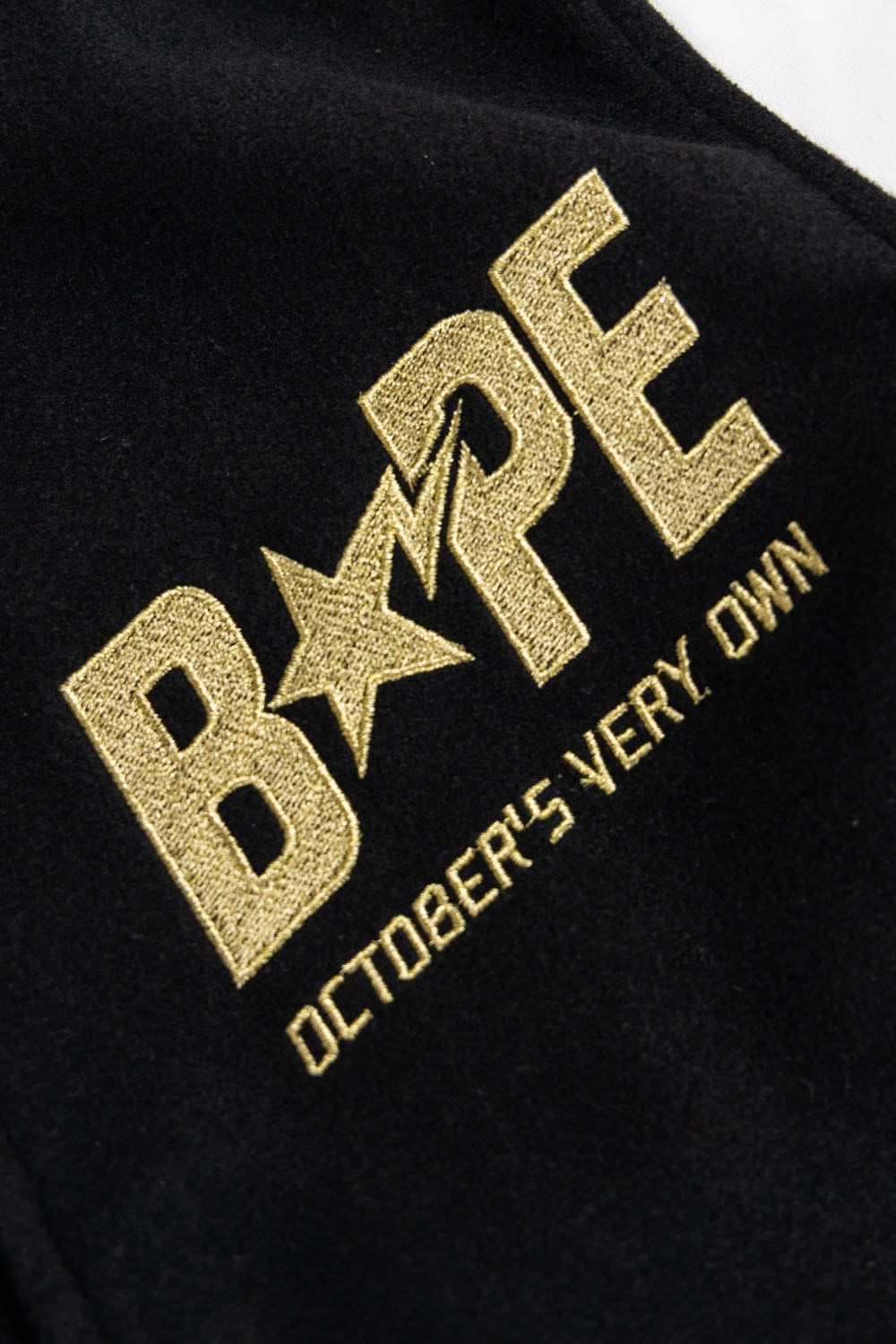 BAPE x OVO Varsity Jacket Black