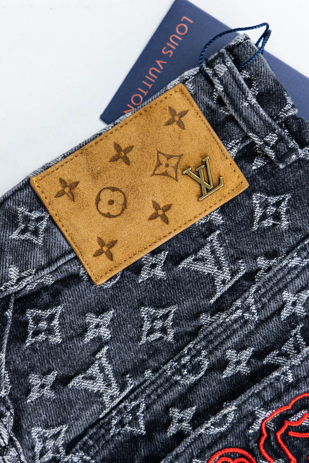 LOUIS VUITTON BAGGY DENIM MONOGRAM PANTS