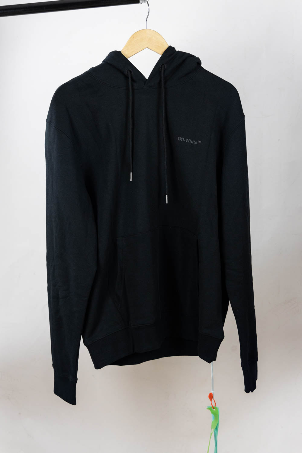 OFF-WHITE RUBBER STRIPES SKATE CREW HOODIE Black