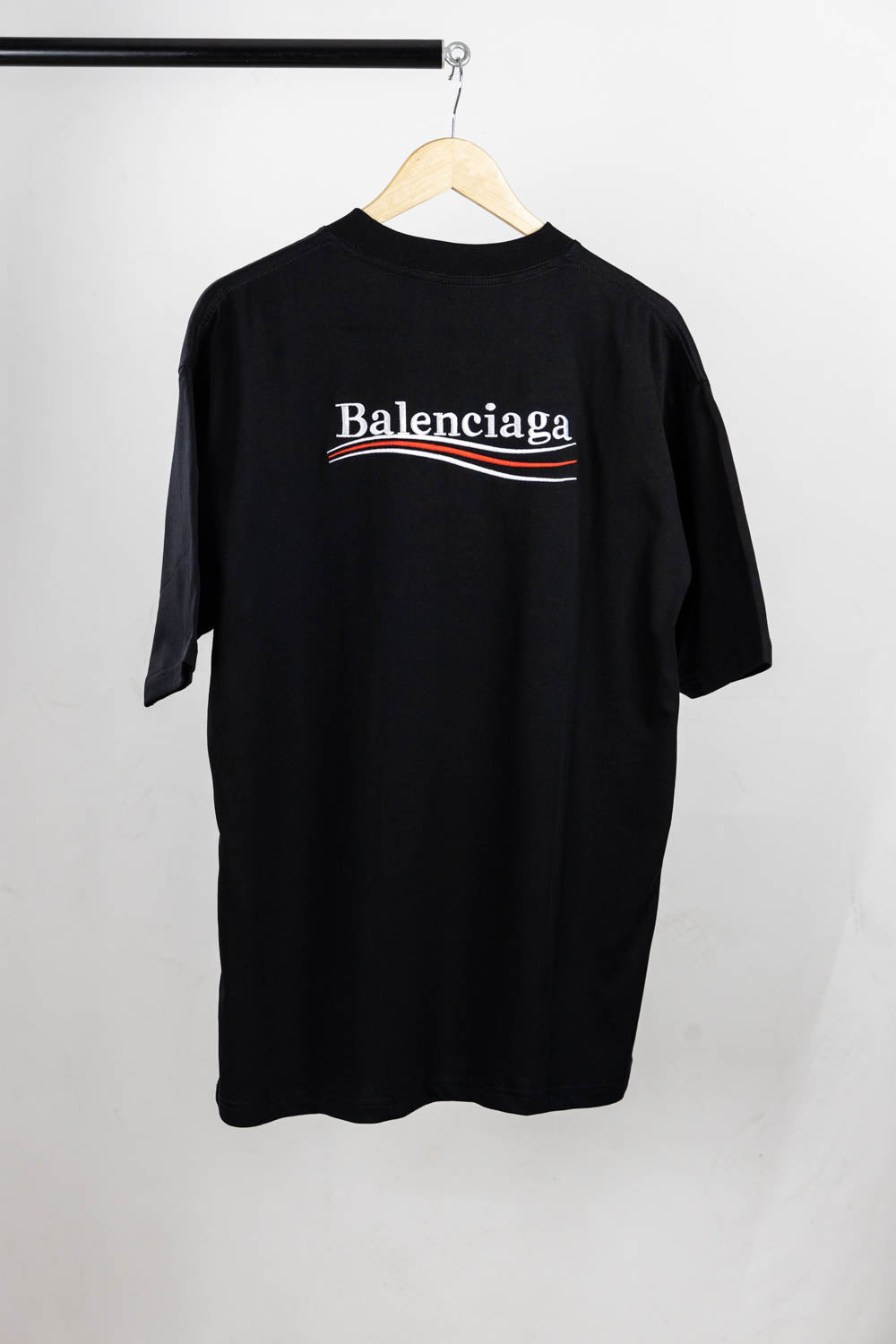 Balenciaga Embroidery Logo T-shirt Black