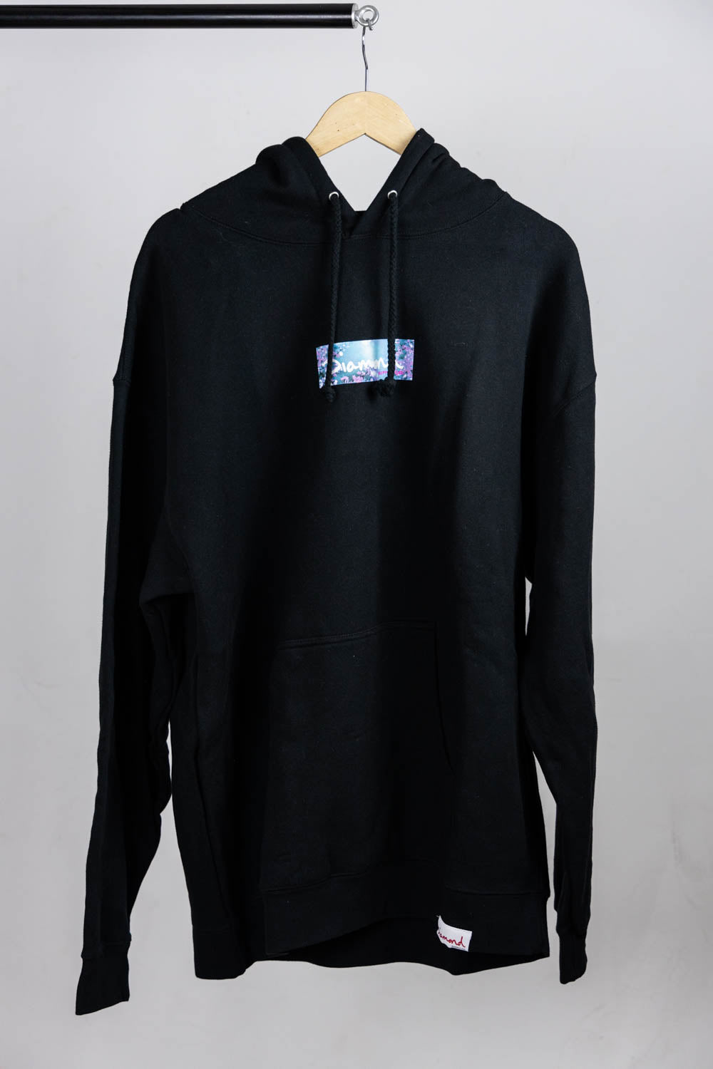 Diamond Box Logo Hoodie Black