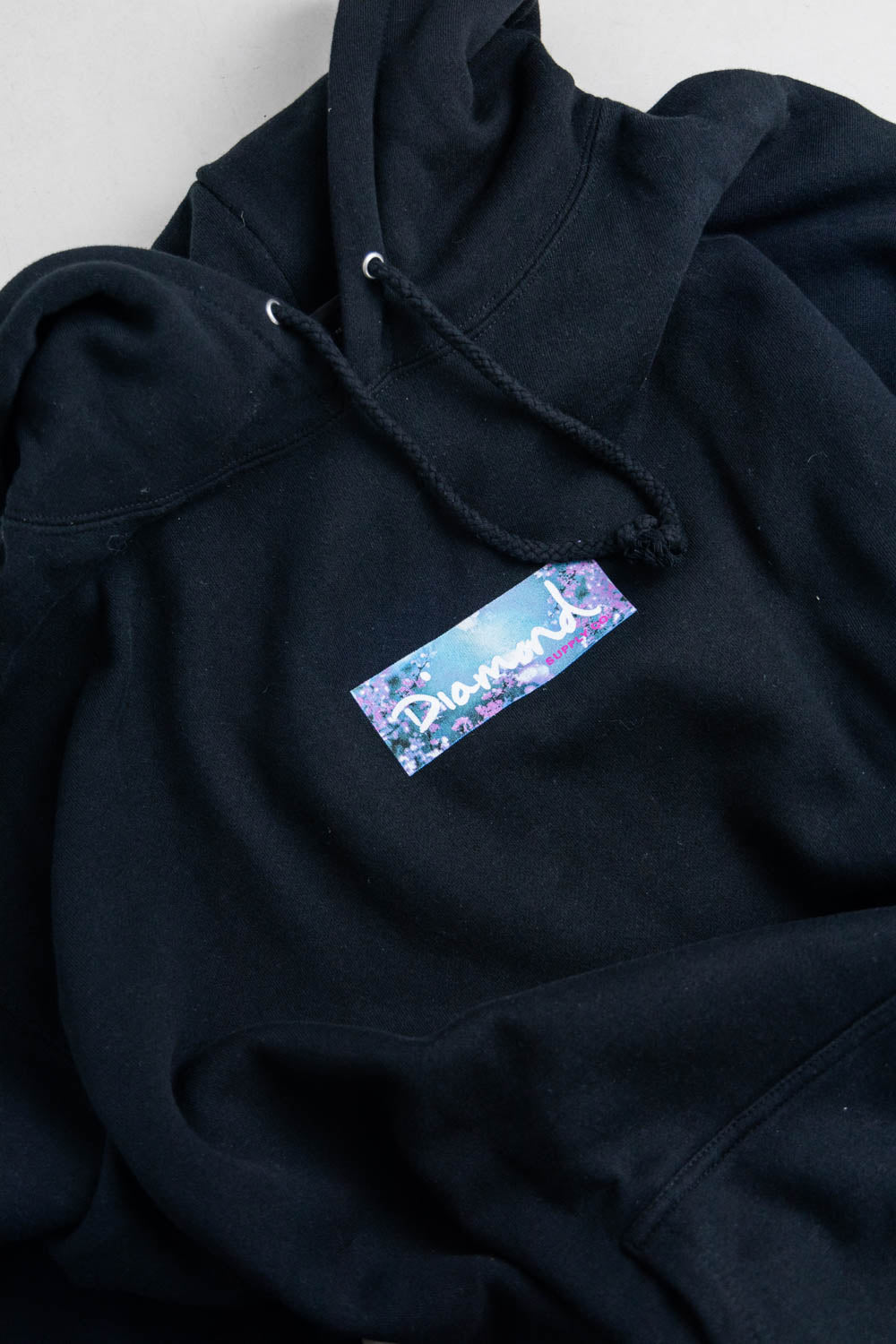 Diamond Box Logo Hoodie Black