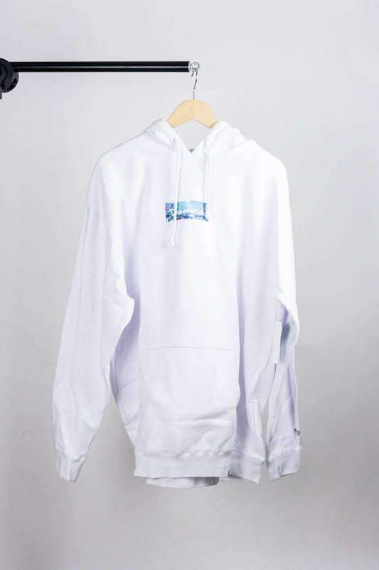 Diamond Box Logo Hoodie White