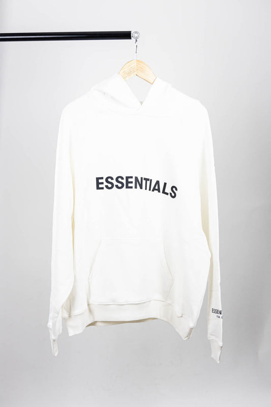 Fear of God Essentials Pullover Hoodie Applique Logo White