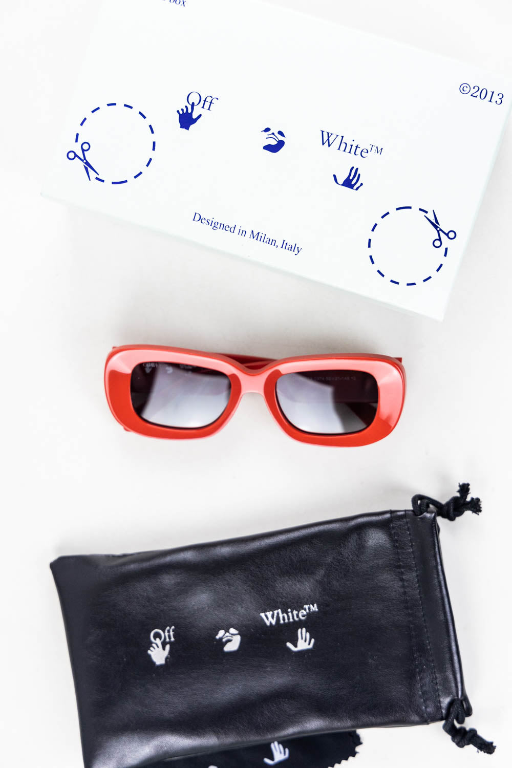 Off-White Carrara 50MM Oval Sunglasses Red