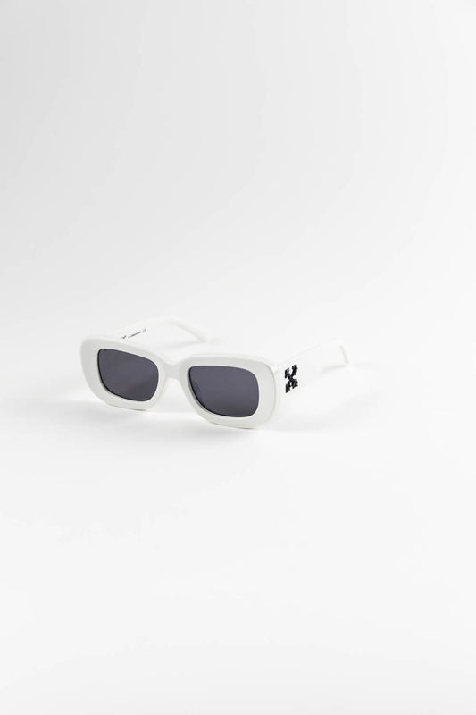 Off-White Carrara 50MM Oval Sunglasses White