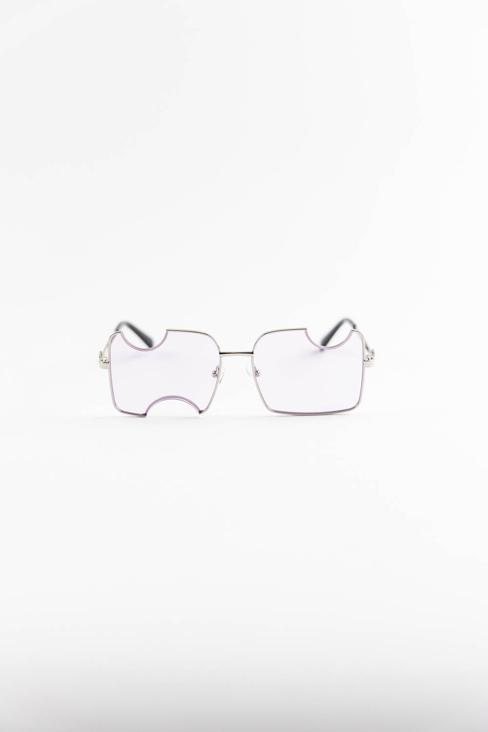 Off-White Cady cut-out rectangular-frame sunglasses Purple