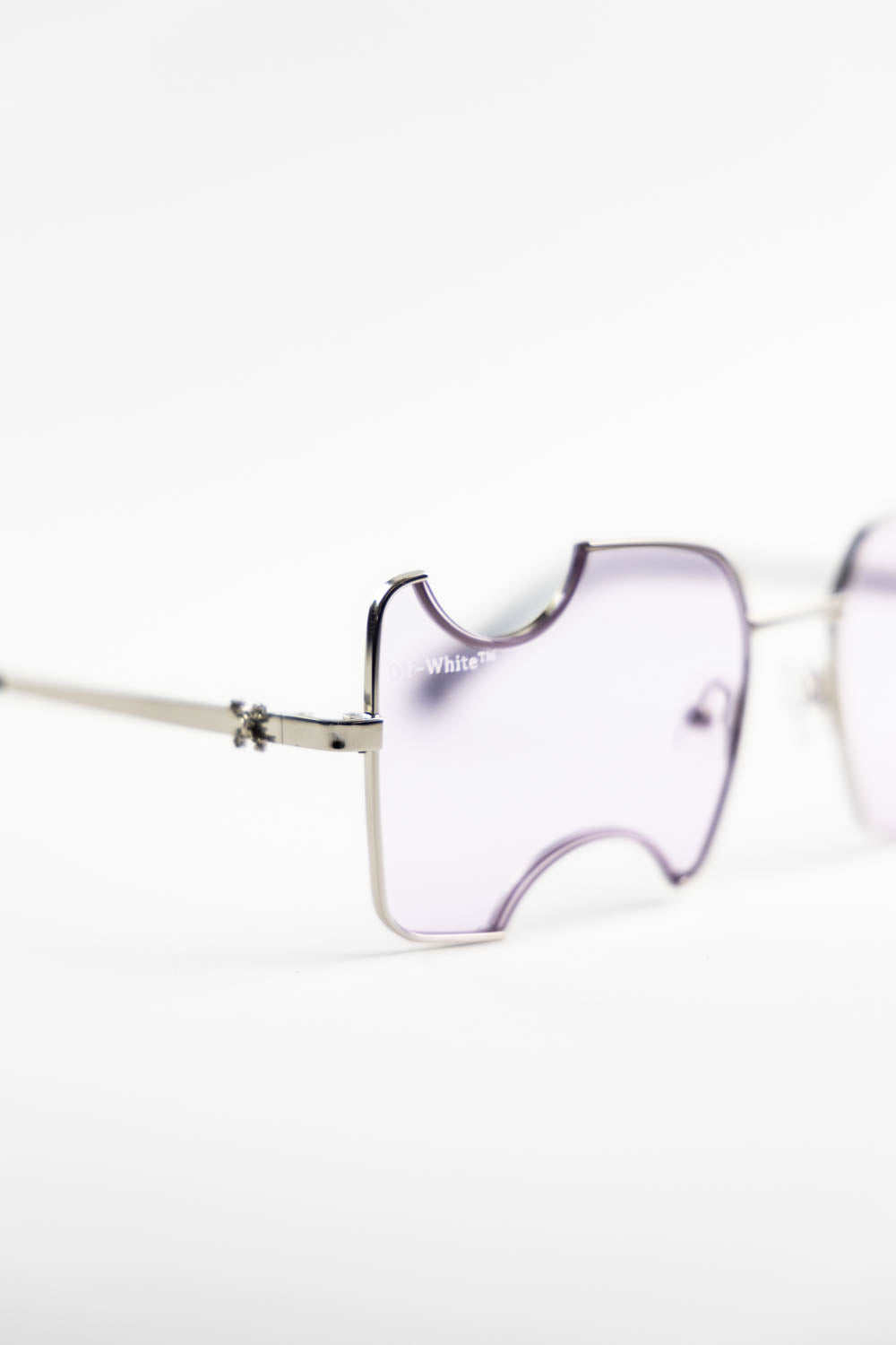 Off-White Cady cut-out rectangular-frame sunglasses Purple