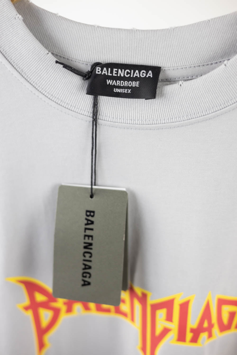 BALENCIAGA VINTAGE METAL LOGO COTTON CREWNECK T-SHIRT