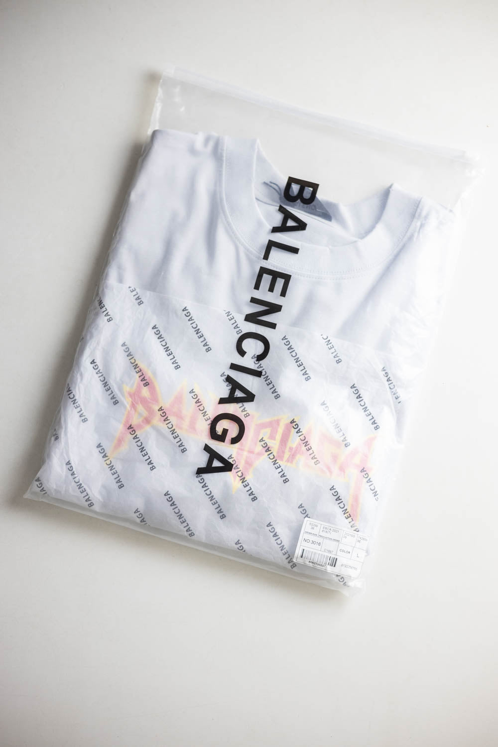 BALENCIAGA VINTAGE METAL LOGO COTTON CREWNECK T-SHIRT