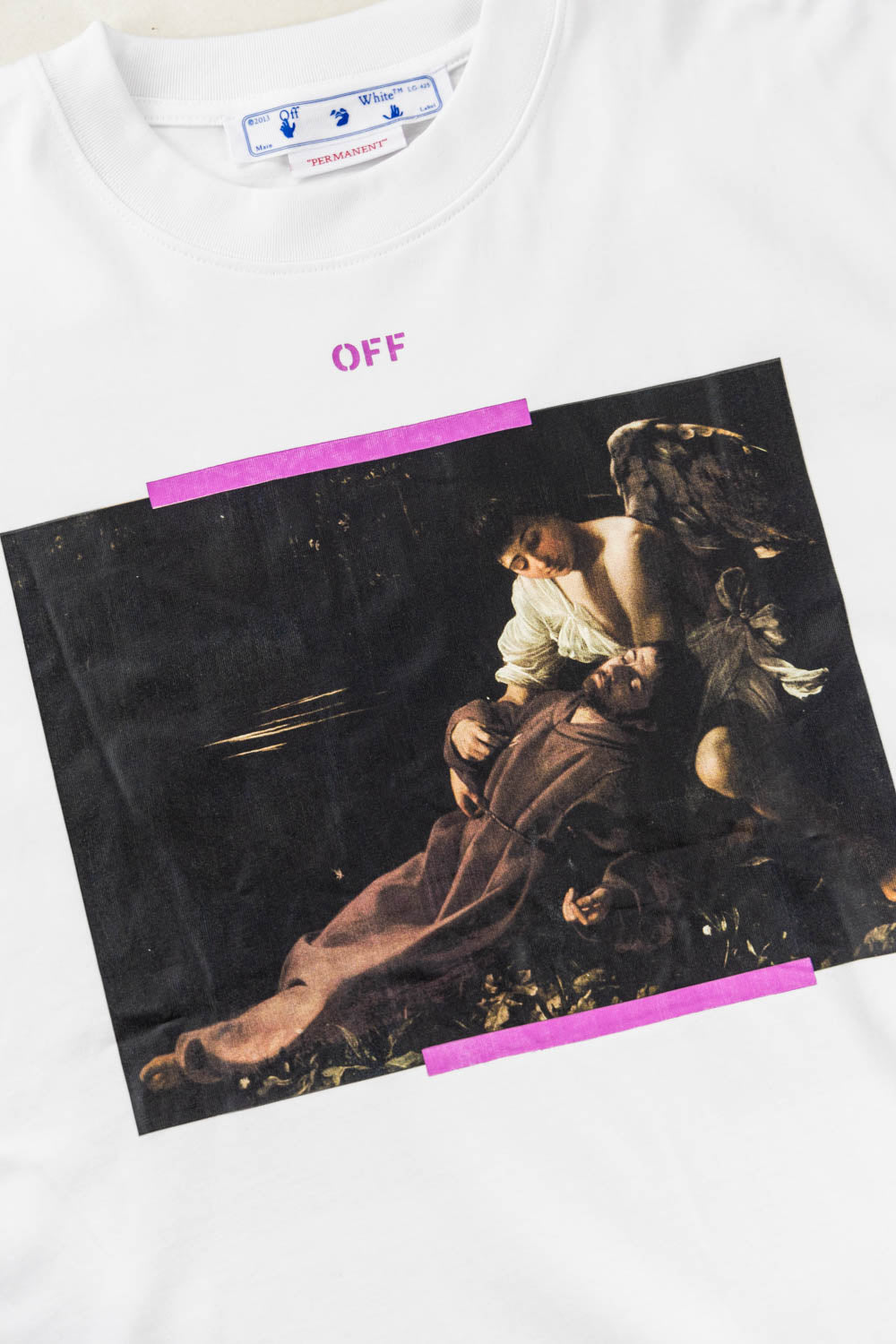 OFF-WHITE Arrow Caravaggio St Fran Slim Tee White