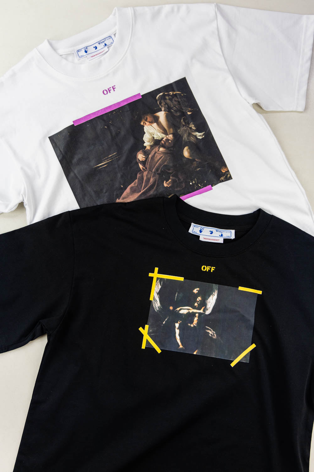 OFF-WHITE Arrow Caravaggio St Fran Slim Tee White