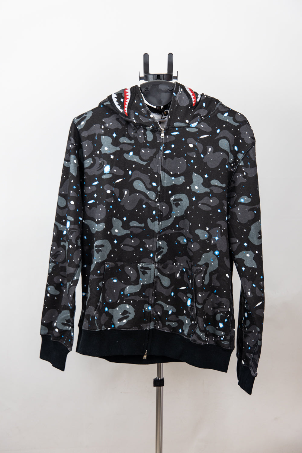 BAPE Space Camo Shark Full Zip Hoodie Black Multi