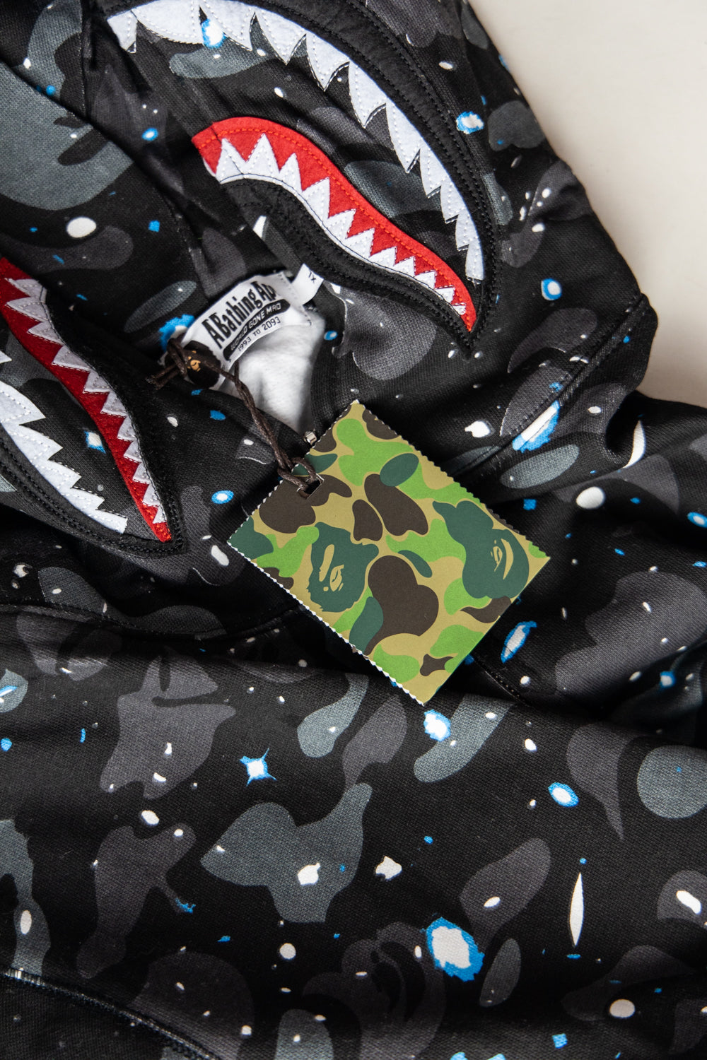 BAPE Space Camo Shark Full Zip Hoodie Black Multi