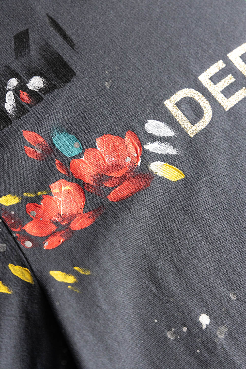 GALLERY DEPT. Blue Paint-splatter Logo Cotton T-shirt