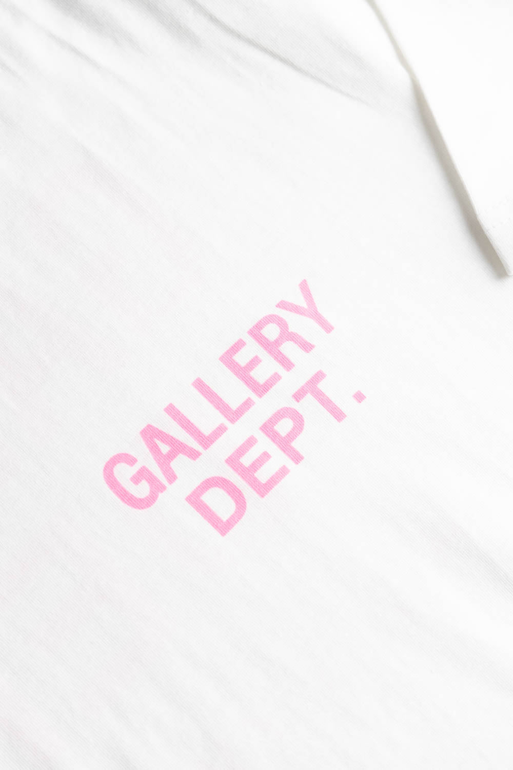 Gallery Dept. Logo Print T-Shirt White/Pink