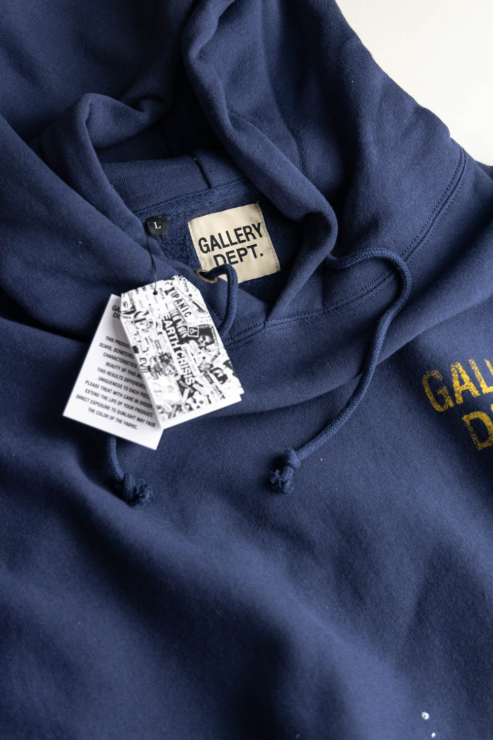 GALLERY DEPT. Blue Paint-splatter Logo Hoodie