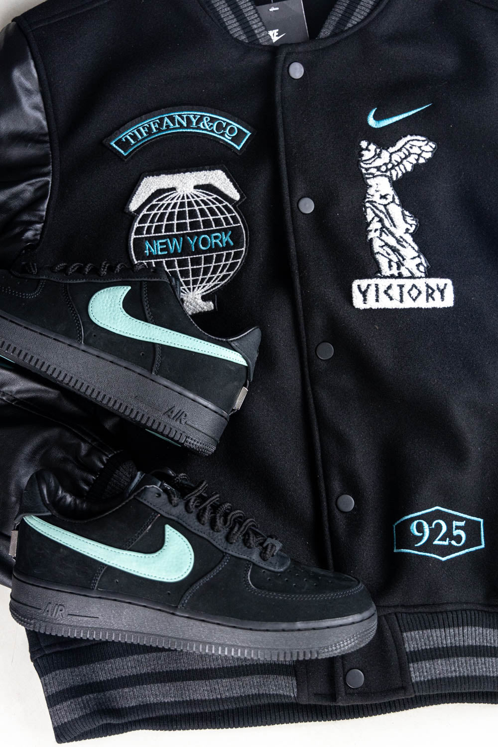 Nike Air Force 1 x Tiffany & Co. 1837 Friends & Family Edition Varsity Jacket