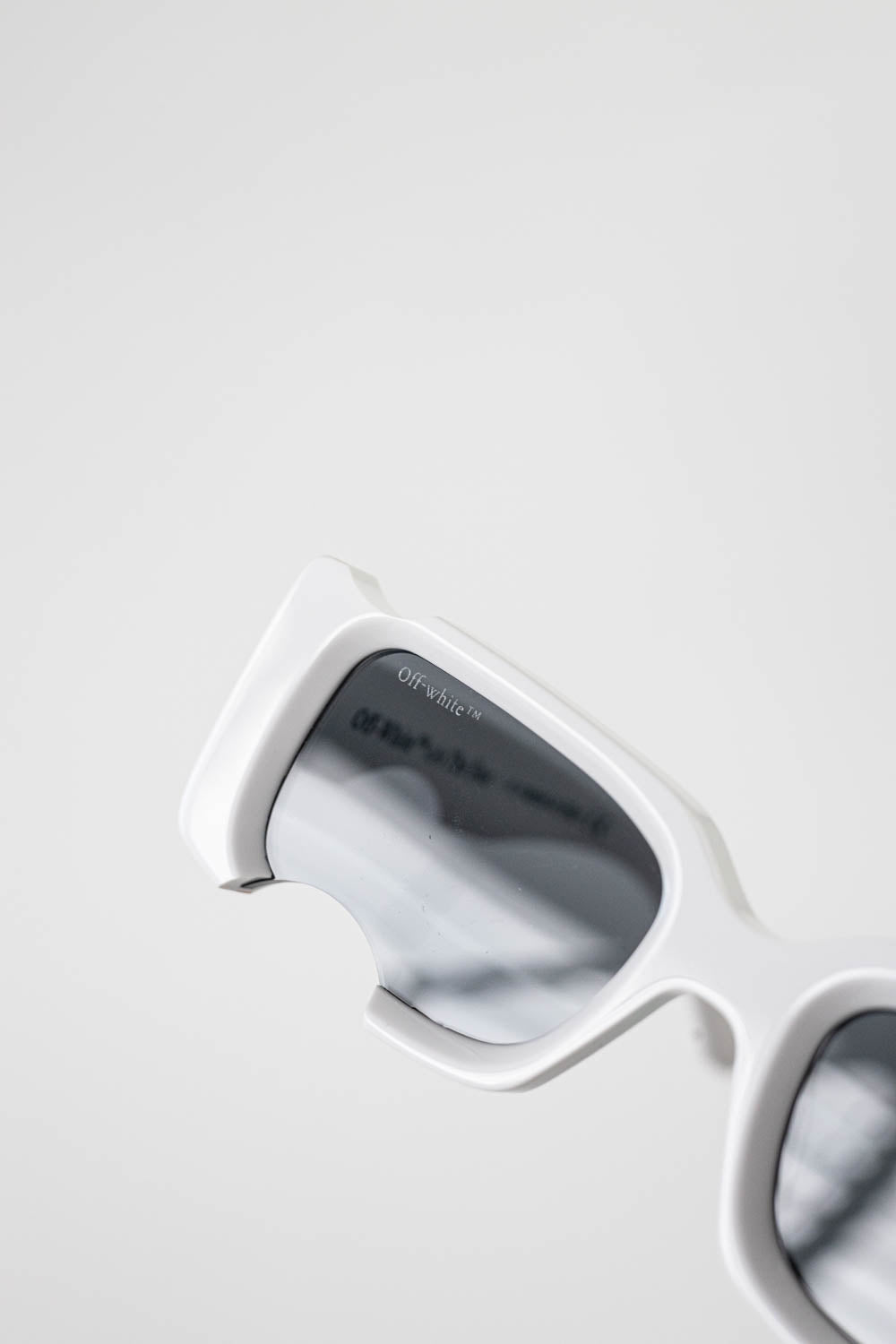 Off-White Cady Acetate 142mm Rectangular Sunglasses - White