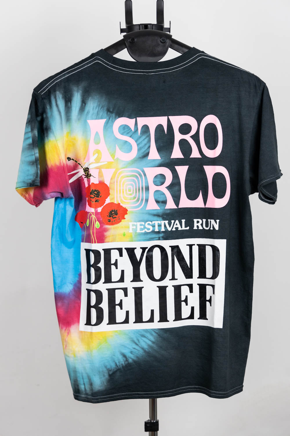 Travis Scott Astroworld Festival Run Tie Dye Tee Black