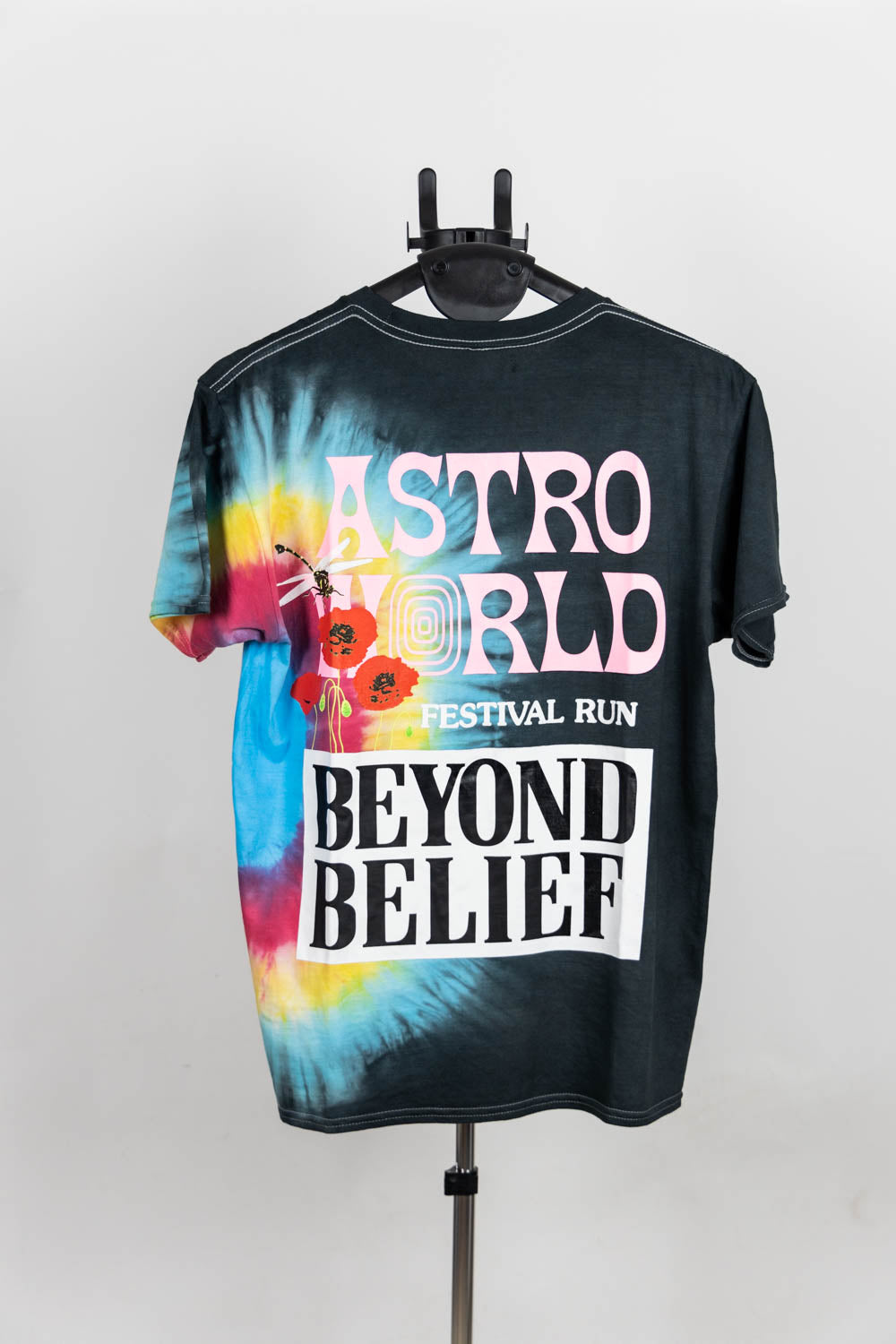 Travis Scott Astroworld Festival Run Tie Dye Tee Black