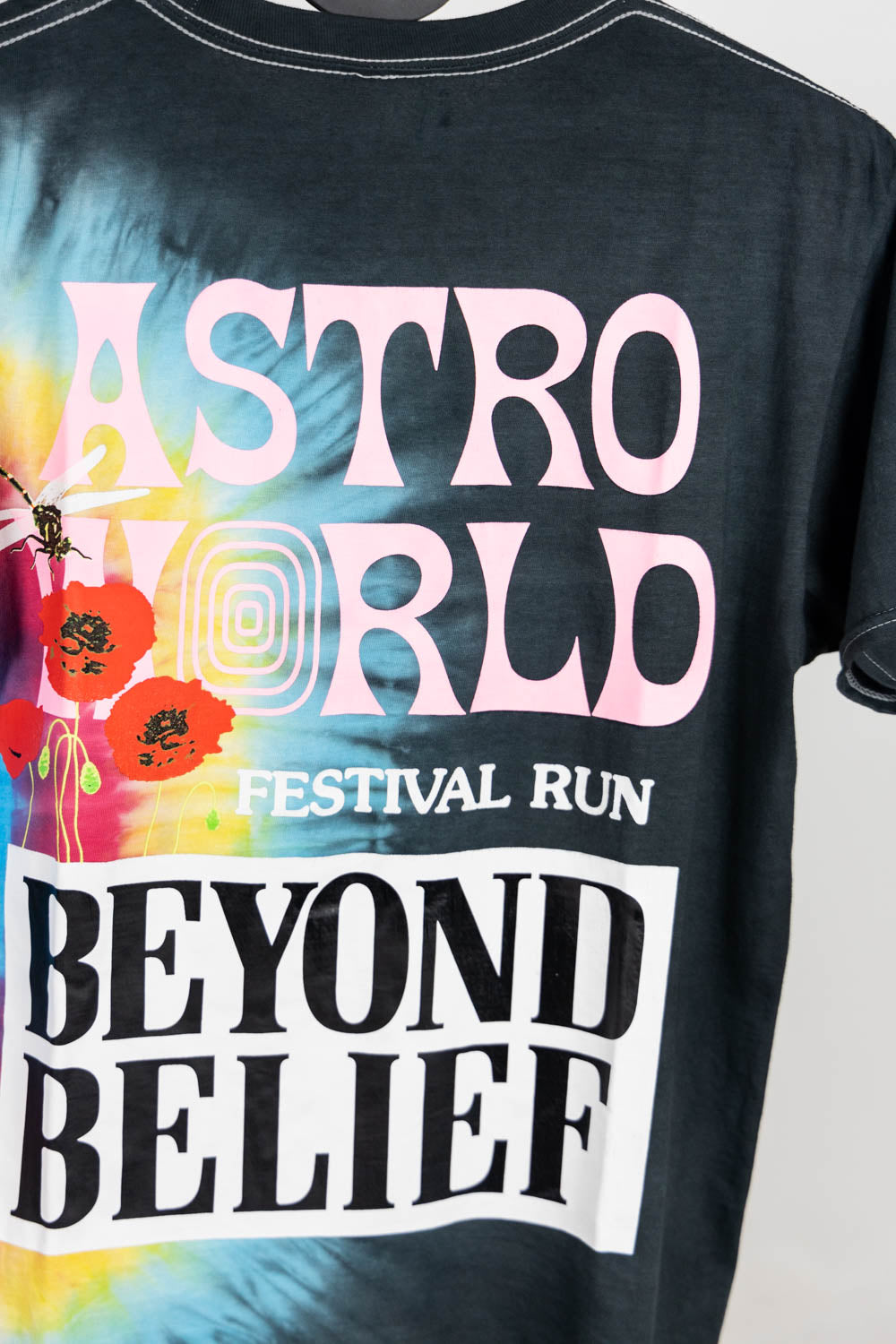 Travis Scott Astroworld Festival Run Tie Dye Tee Black