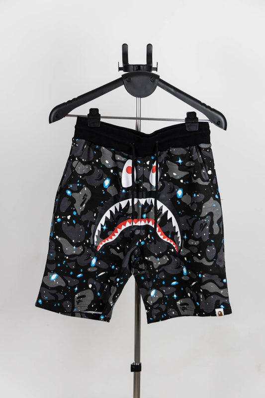 BAPE Space Camo Shark Sweat Shorts