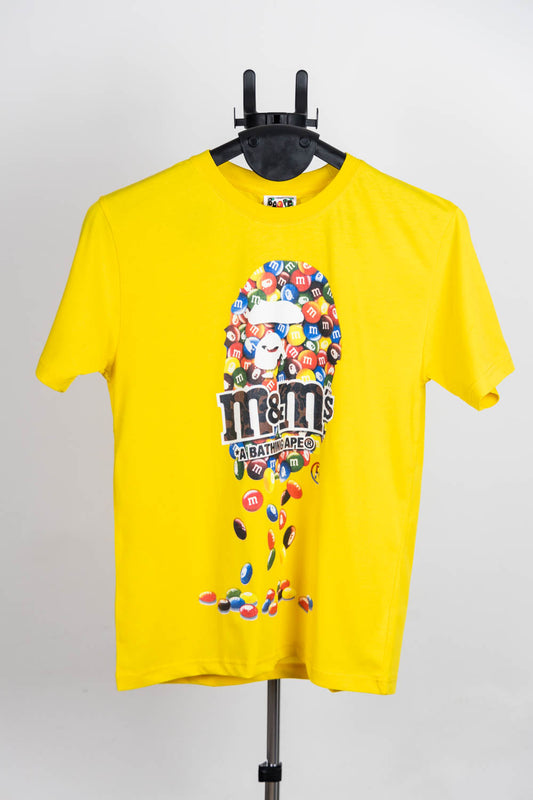 BAPE x M&M's Ape Head Tee Yellow