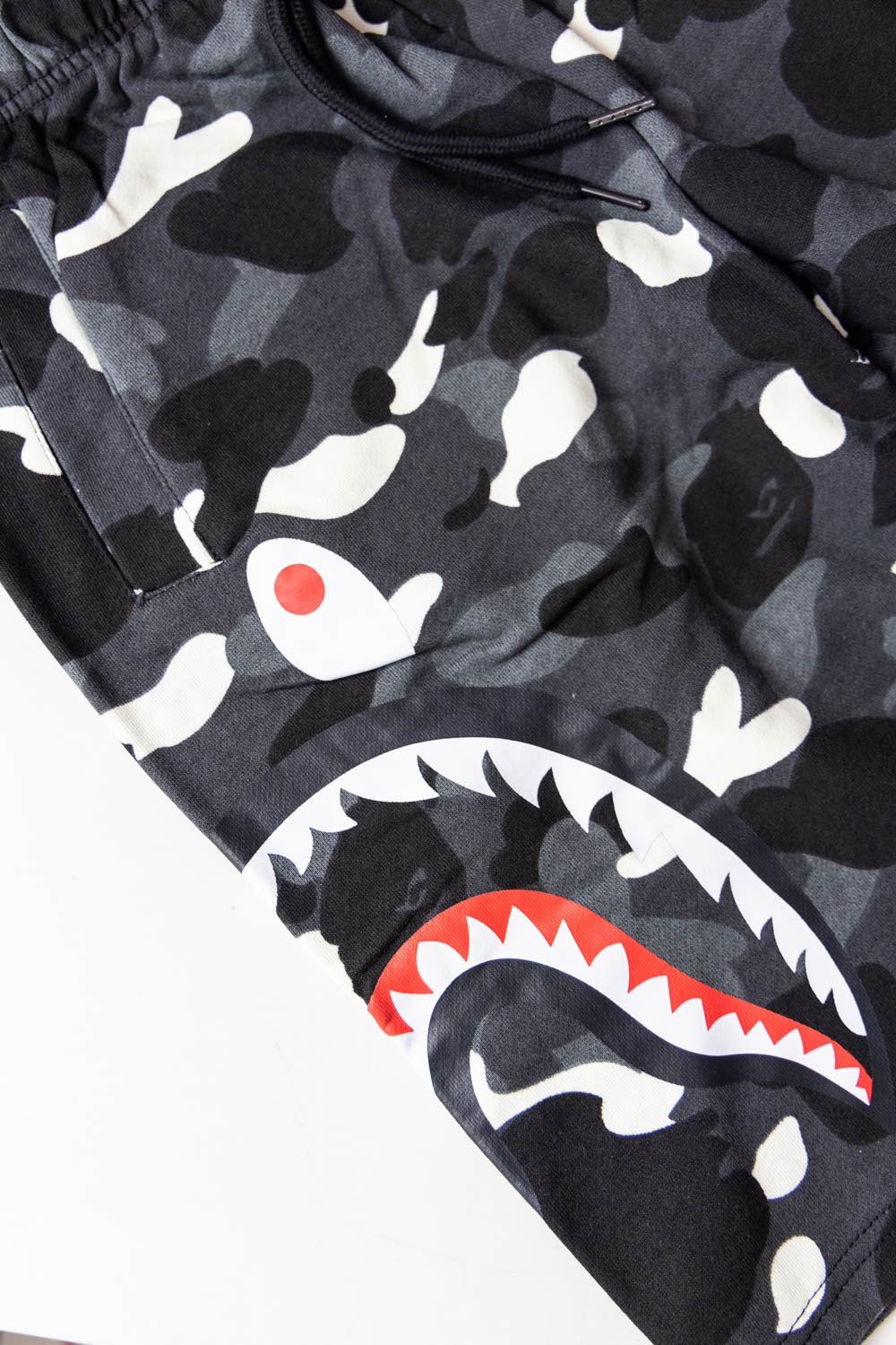 BAPE City Shark Camo Sweat Shorts