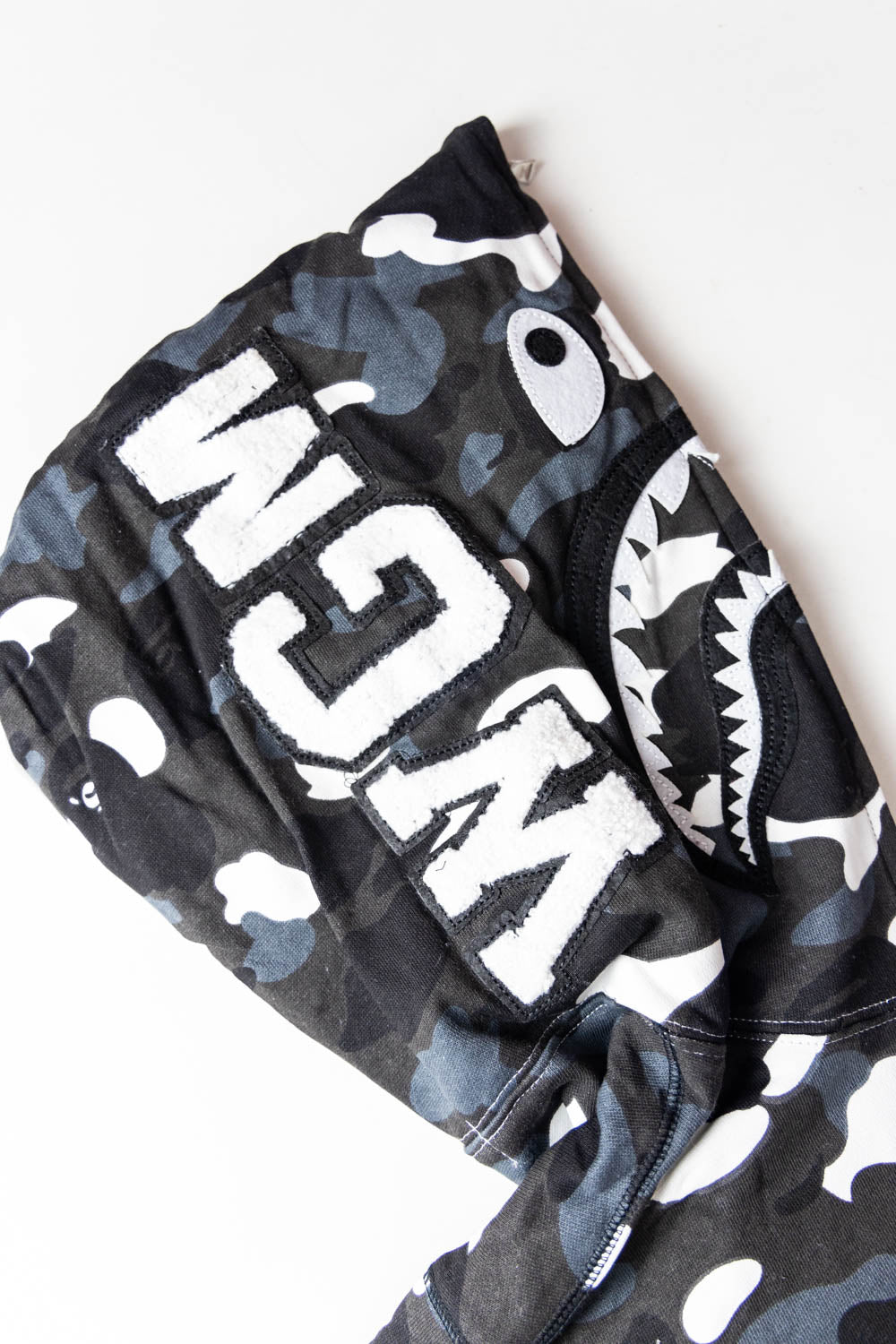 BAPE City Camo Half Shark Full Zip Hoodie White/Black